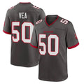 Tlead TB.Buccaneers #50 Vita Vea Player Pewter Alternate Home Game Stitched Jerseys