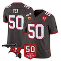 Tlead TB.Buccaneers #50 Vita Vea Player Pewter Limited 2026 Season Vapor F.U.S.E. Home Game Stitched Jerseys