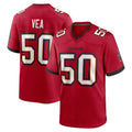 Tlead TB.Buccaneers #50 Vita Vea Player Red Home Game Stitched Jerseys