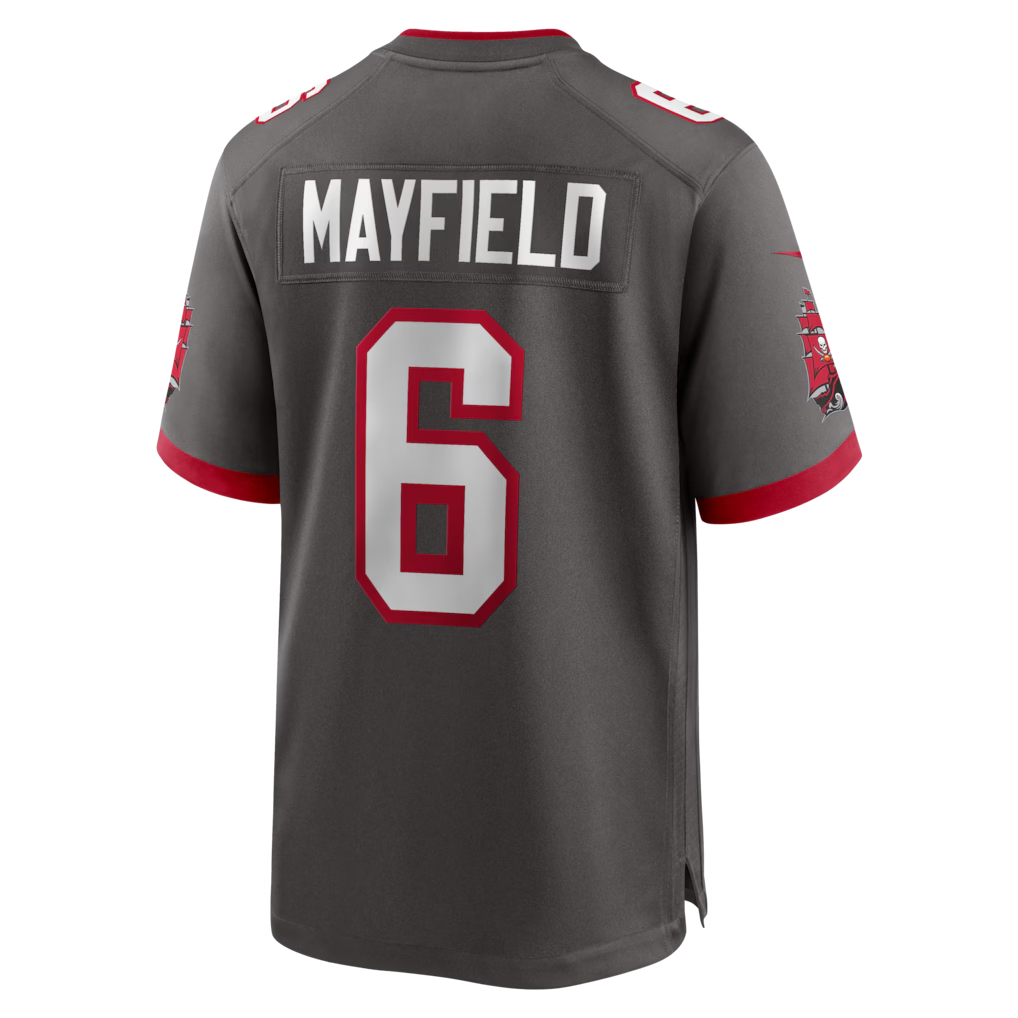 Tlead TB.Buccaneers #6 Baker Mayfield Pewter Alternate Game Player Stitched Jerseys
