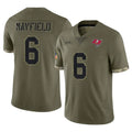Tlead TB.Buccaneers #6 Baker Mayfield Player Olive Salute To Service Stitched Jerseys