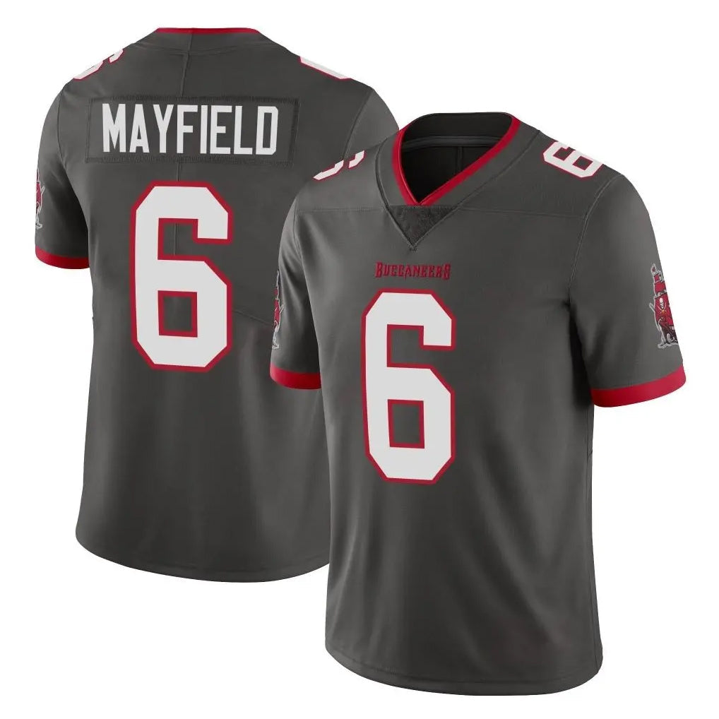 Tlead TB.Buccaneers #6 Baker Mayfield Player Pewter Limited Alternate Vapor Home Game Stitched Jerseys