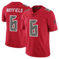 Tlead TB.Buccaneers #6 Baker Mayfield Player Red Limited Color Rush Home Game Stitched Jerseys