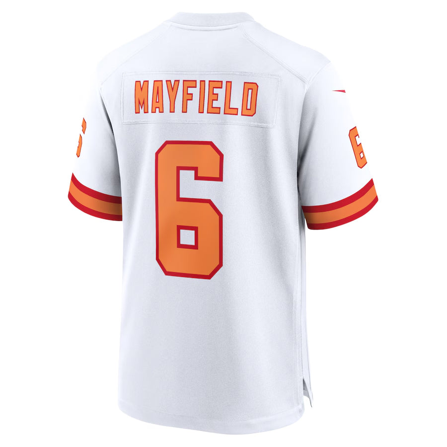 Tlead TB.Buccaneers #6 Baker Mayfield Player White Home Game Stitched Jerseys
