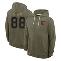 Tlead TB.Buccaneers #88 Cade Otton Player Olive Salute to Service Pullover Hoodies Limited Stitched Jerseys
