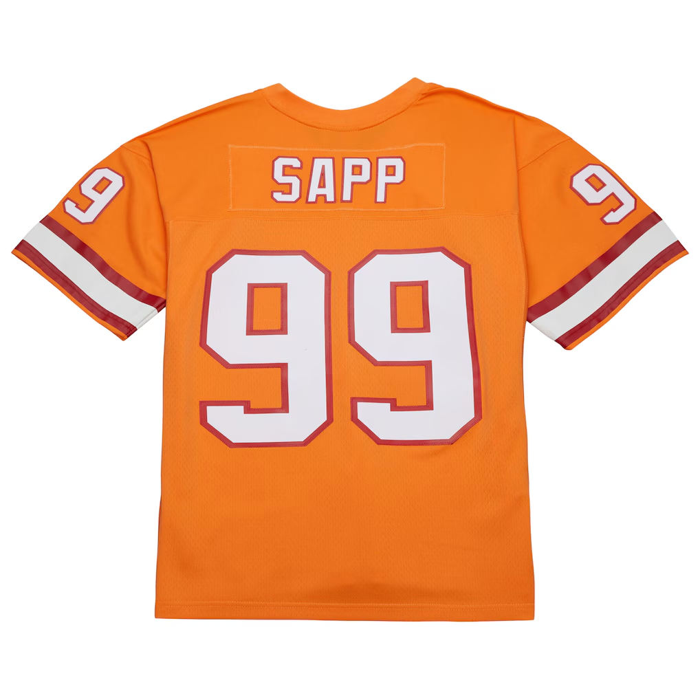 Tlead TB.Buccaneers #99 Warren Sapp Mitchell & Ness Orange 1995 Legacy Replica Jersey Stitched Puhic