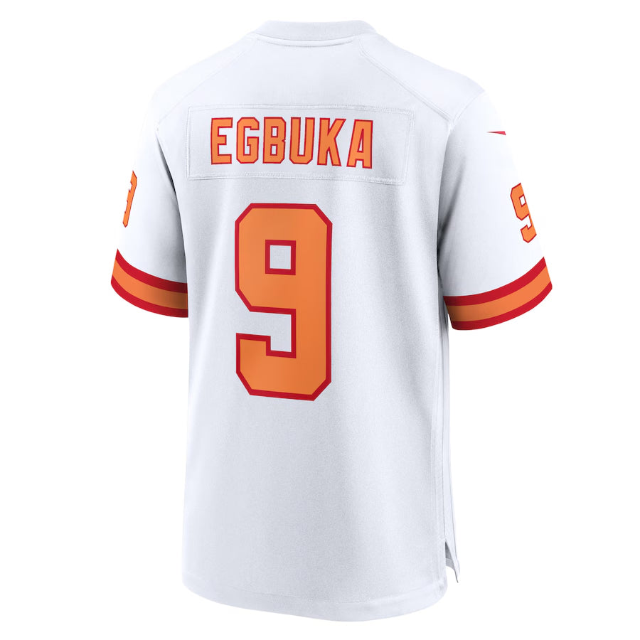 Tlead TB.Buccaneers #9 Emeka Egbuka Player White Home Game Stitched Jerseys