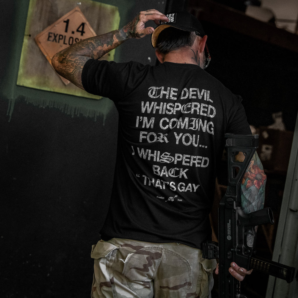 CustomNameinc cheap jerseys Ordering The Devil Whispered I'm Coming For You Men's T-Shirt