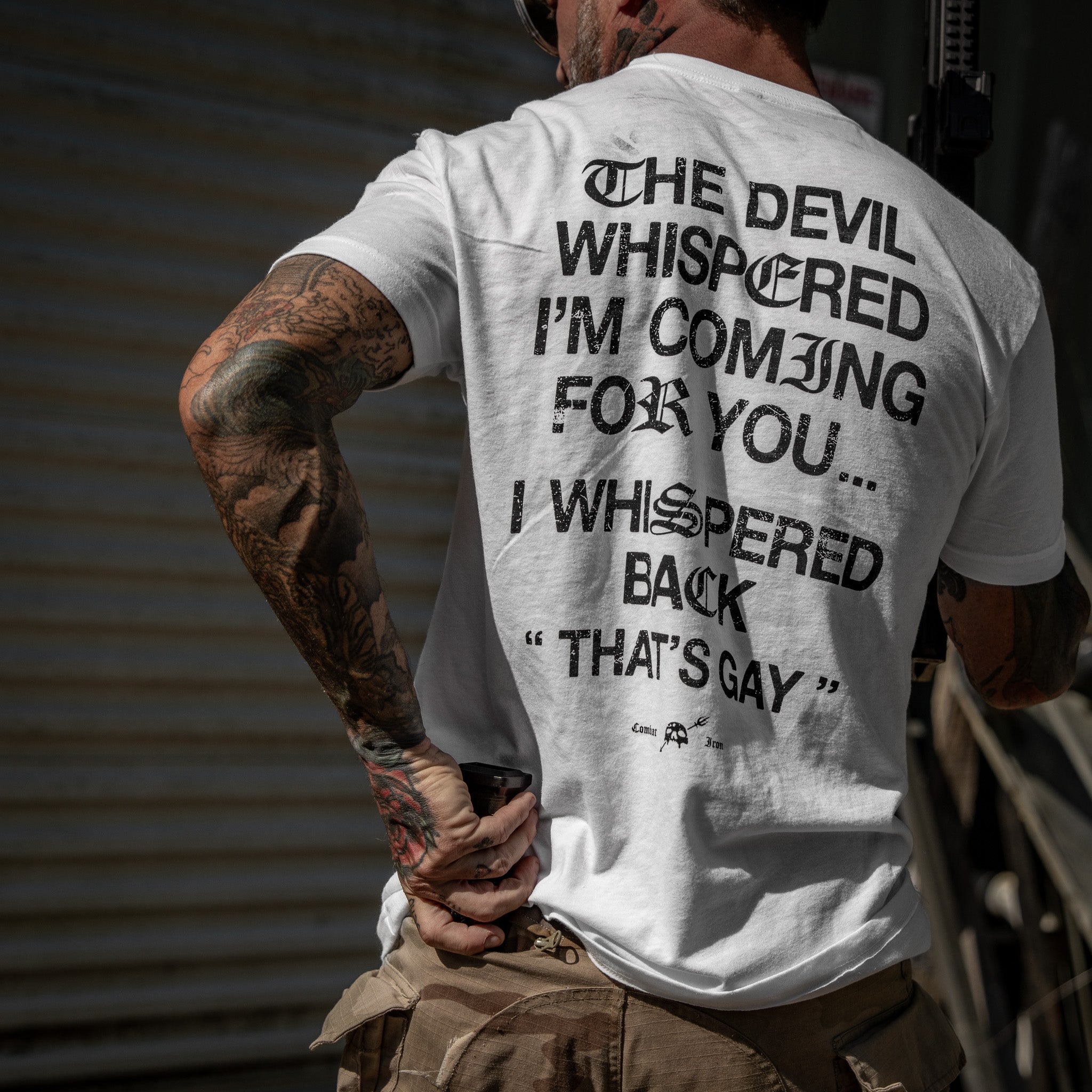 CustomNameinc cheap jerseys Ordering The Devil Whispered I'm Coming For You Men's T-Shirt
