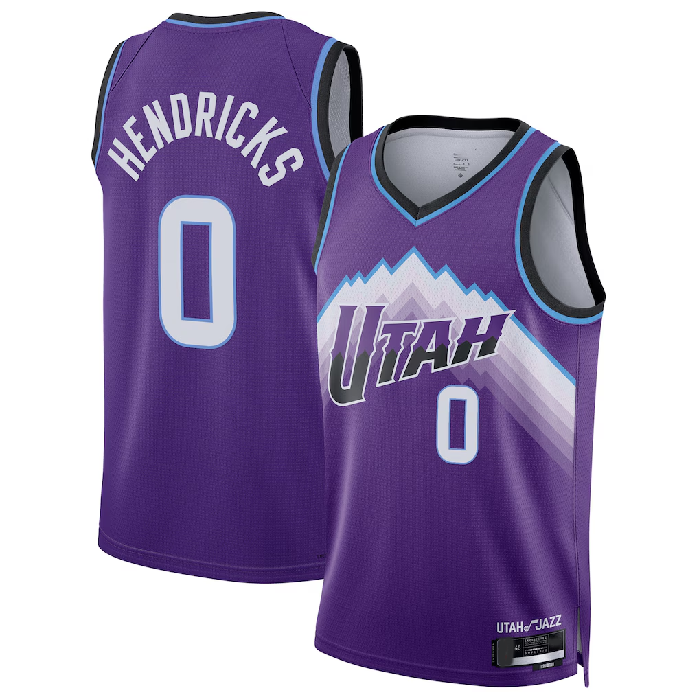 Tlead U.Jazz #0 Taylor Hendricks Purple Swingman Jerseys - Icon Edition