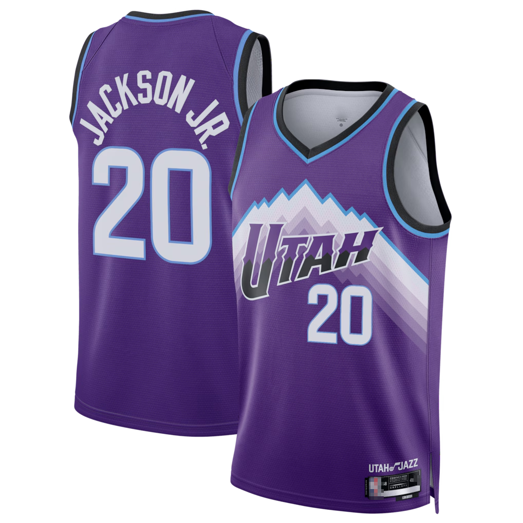 Tlead U.Jazz #20 Jaren Jackson Jr. Purple Swingman Jerseys- Icon Edition