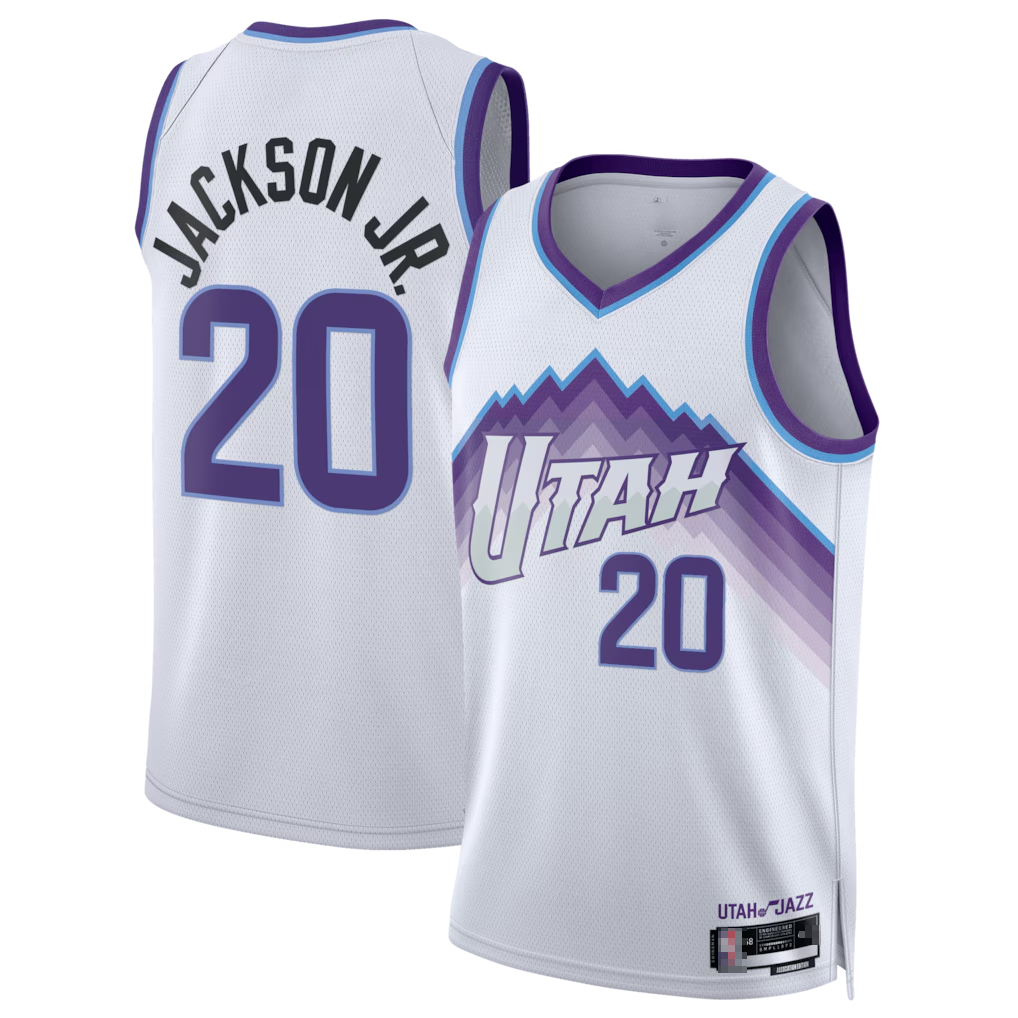 Tlead U.Jazz #20 Jaren Jackson Jr. White Swingman Jerseys - Association Edition