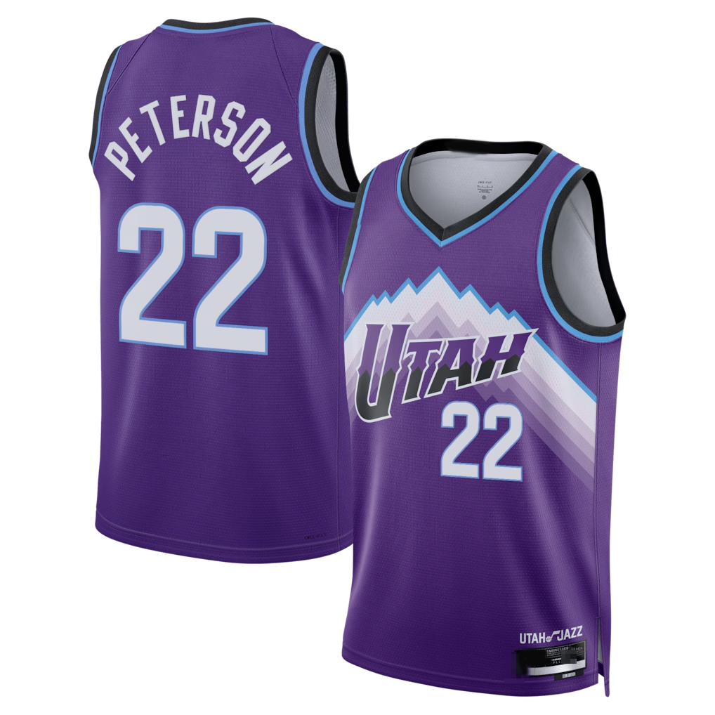 Tlead U.Jazz #22 Darryn Peterson Purple 2026 Draft Swingman Jerseys - Icon Edition