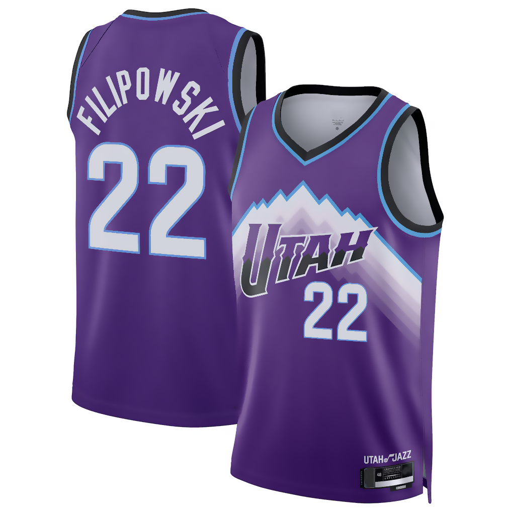 Tlead U.Jazz # 22 Kyle Filipowski Purple Swingman Jerseys - Icon Edition