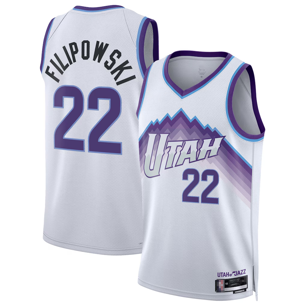 Tlead U.Jazz #22 Kyle Filipowski White Swingman Jerseys - Association Edition