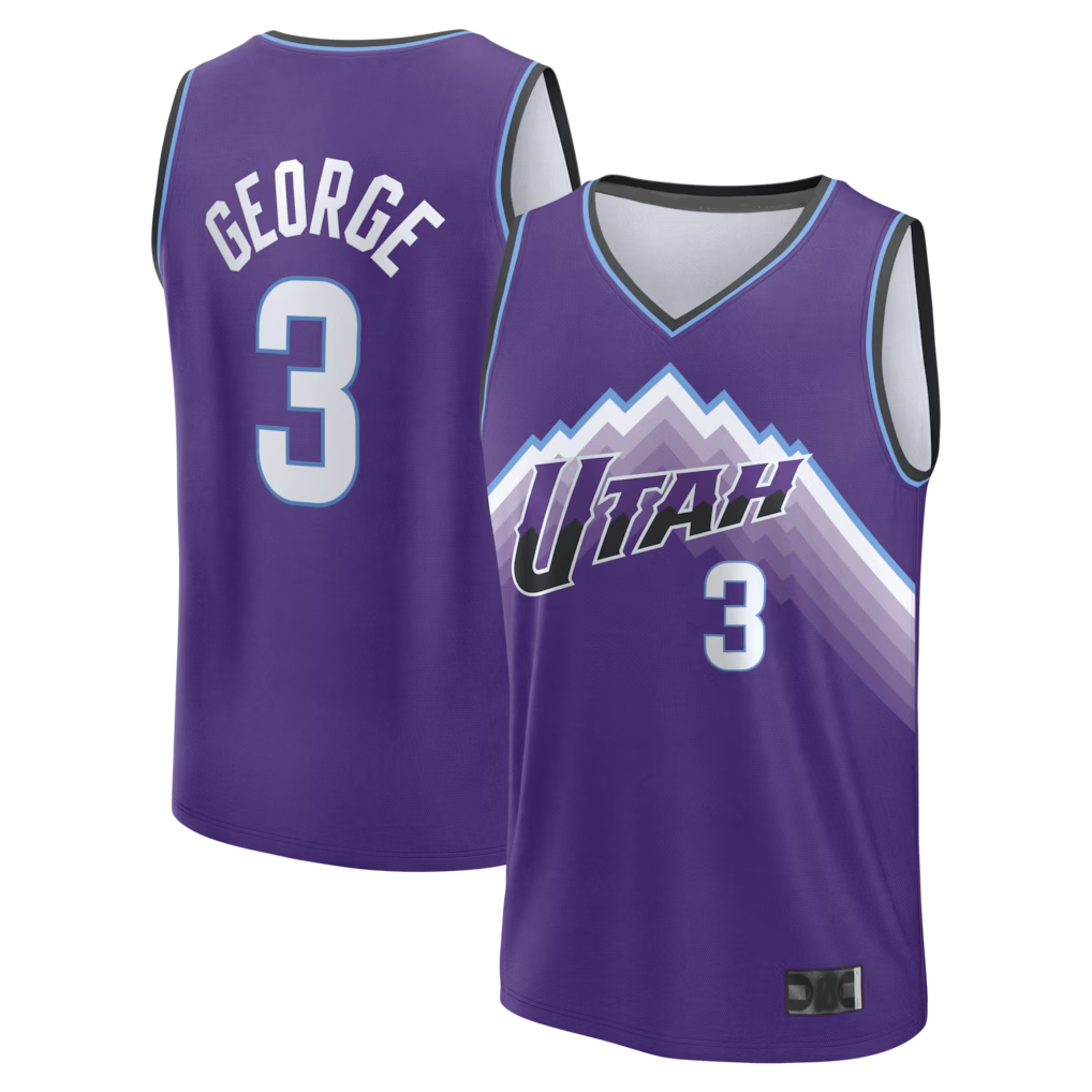 Tlead U.Jazz #3 Keyonte George Fanatics Purple Fast Break Replica Jerseys - Icon Edition