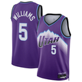 Tlead U.Jazz #5 Cody Williams Purple Swingman Jerseys - Icon Edition