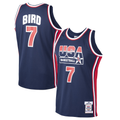 Tlead USA Basketball #7 Larry Bird Mitchell & Ness Navy 1992 Dream Team Authentic Jerseys