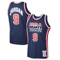 Tlead USA Basketball #9 Michael Jordan Mitchell & Ness Navy Home 1992 Dream Team Authentic Jerseys