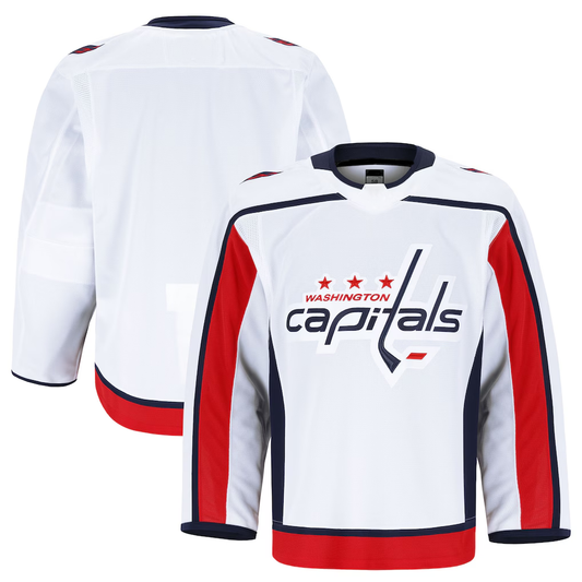 Tlead W.Capitals White Away Authentic Pro Jerseys