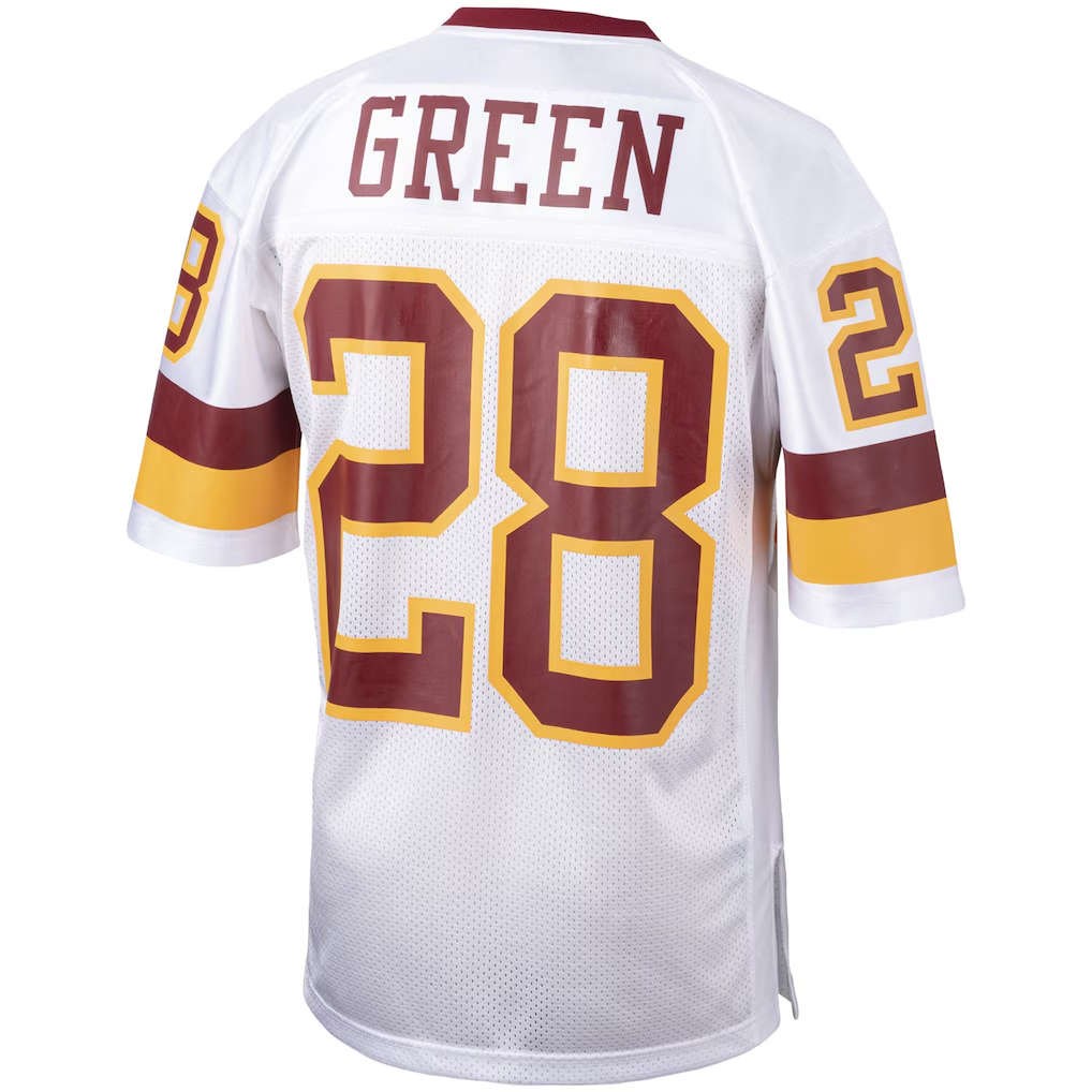 Tlead W.Commanders 1991 #28 Darrell Green Mitchell & Ness White Authentic Throwback Retired Player Stitched Puhic Jersey