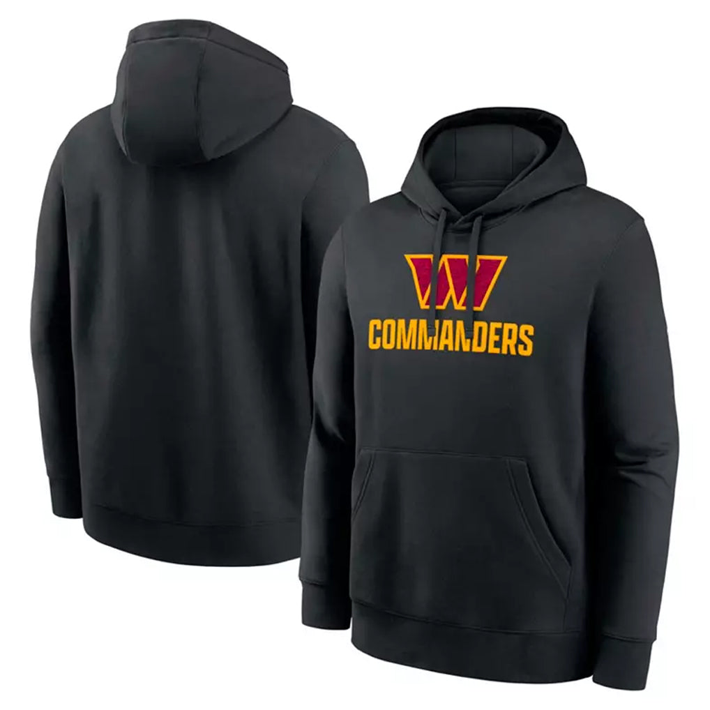 Tlead W.Commanders Black Pullover Hoodies Home Game Blank Player Stitched Jerseys