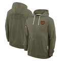 Tlead W.Commanders Olive Salute to Service Pullover Hoodies Limited Home Blank Player Stitched Jerseys