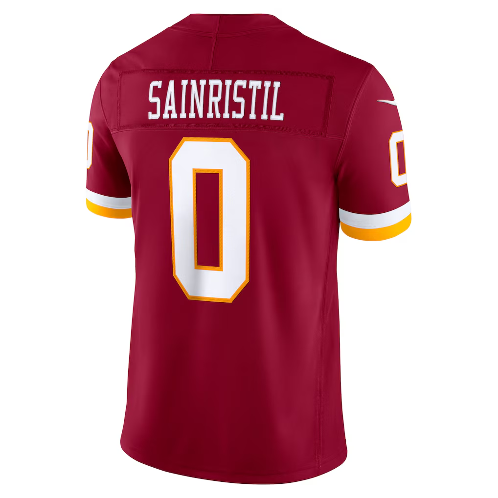 Tlead W.Commanders #0 Mike Sainristil Burgundy Team Vapor F.U.S.E. Stitched Limited Jerseys