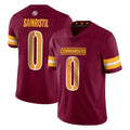 Tlead W.Commanders #0 Mike Sainristil Player Burgundy Vapor Limited Stitched Jerseys