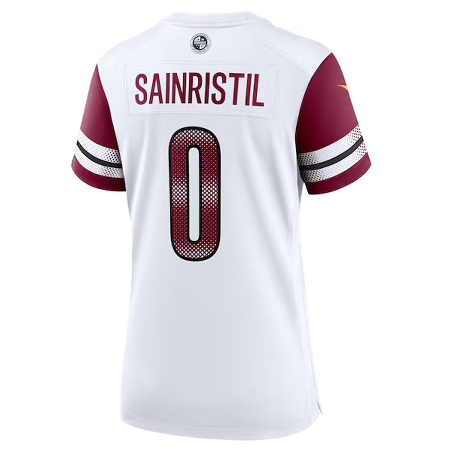 Tlead W.Commanders #0 Mike Sainristil Player White Home Game Stitched Jerseys