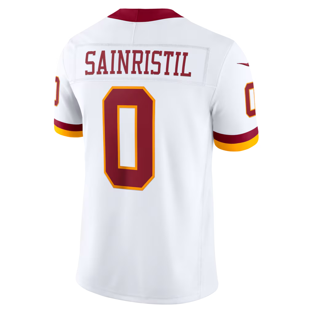Tlead W.Commanders #0 Mike Sainristil White Vapor F.U.S.E. Stitched Limited Stitched Jerseys
