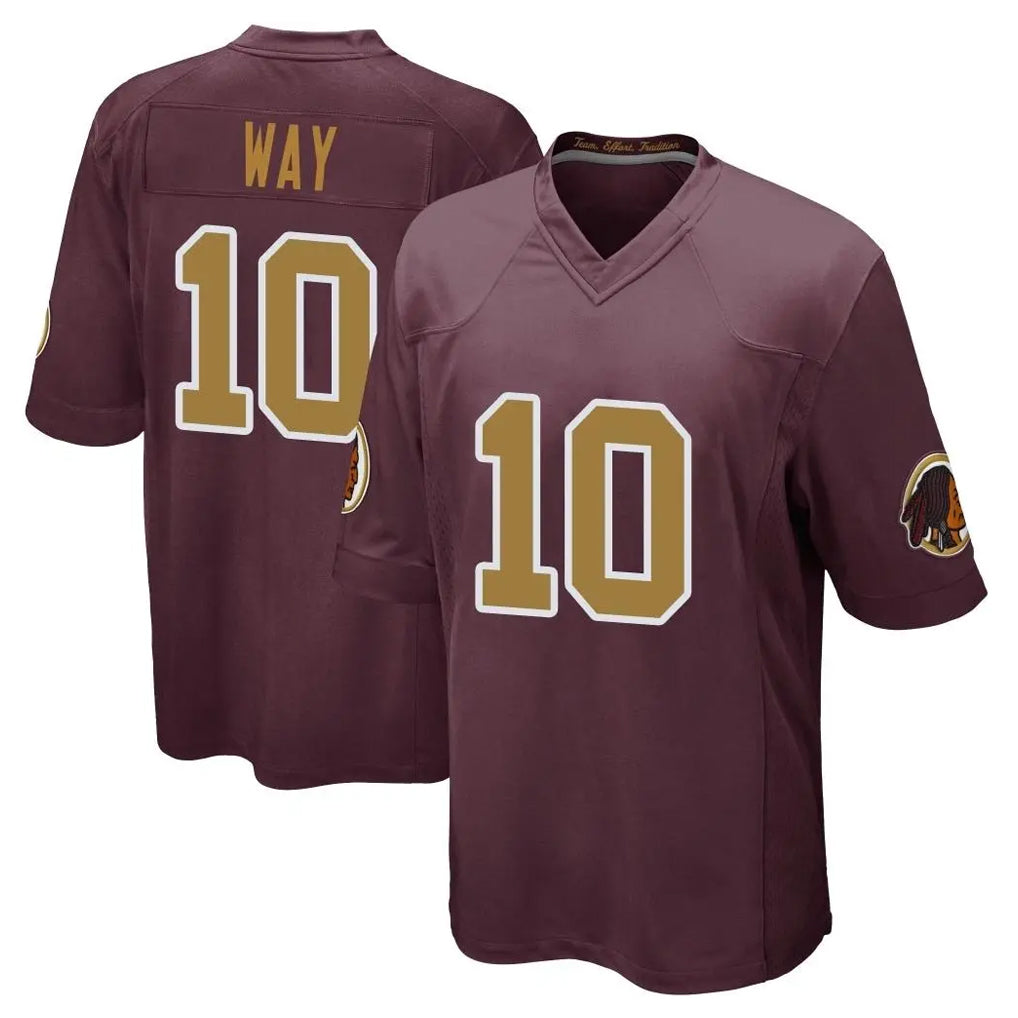 Tlead W.Commanders #10 Tress Way Player Burgundy Alternate Home Game Stitched Jerseys