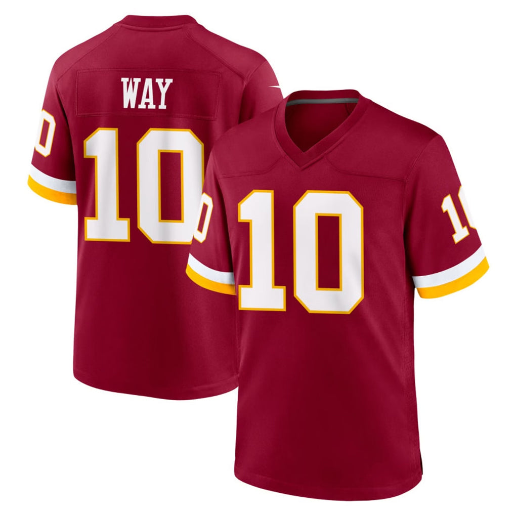 Tlead W.Commanders #10 Tress Way Player Burgundy Game Home Stitched Jerseys