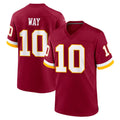 Tlead W.Commanders #10 Tress Way Player Burgundy Game Home Stitched Jerseys