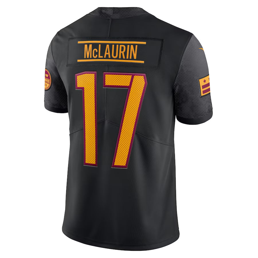 Tlead W.Commanders #17 Terry McLaurin Player Black Vapor Limited Stitched Jerseys