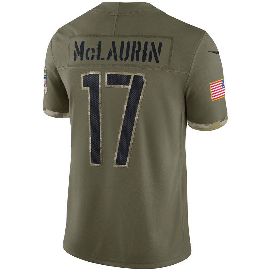 Tlead W.Commanders #17 Terry McLaurin Player Olive Salute To Service Limited Stitched Jerseys