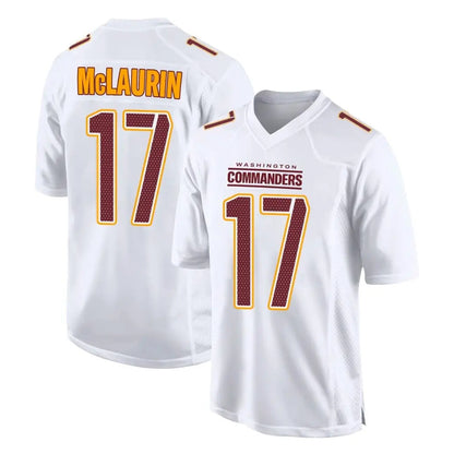 Tlead W.Commanders #17 Terry Mclaurin Player White Tundra Fashion Home Game Stitched Jerseys