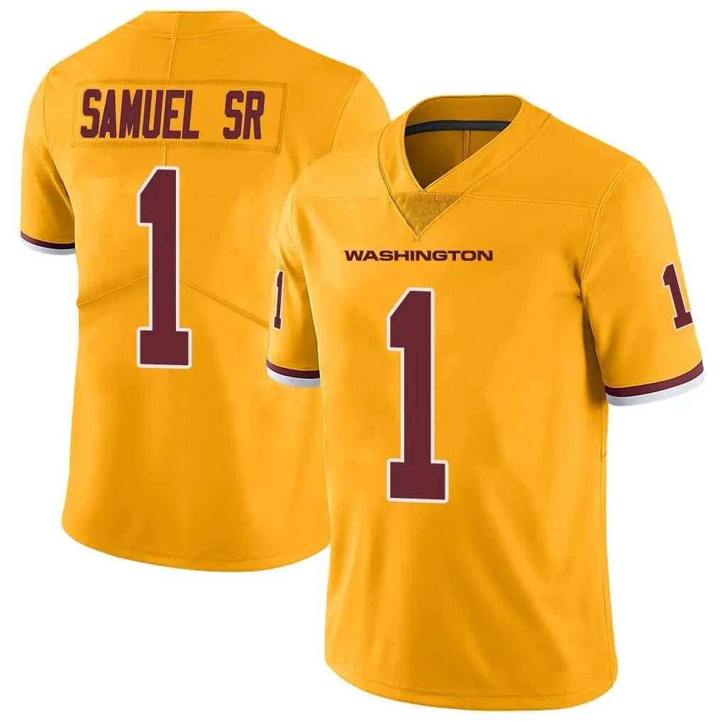 Tlead W.Commanders #1 Deebo Samuel Sr Player Gold Vapor Limited Stitched Jerseys