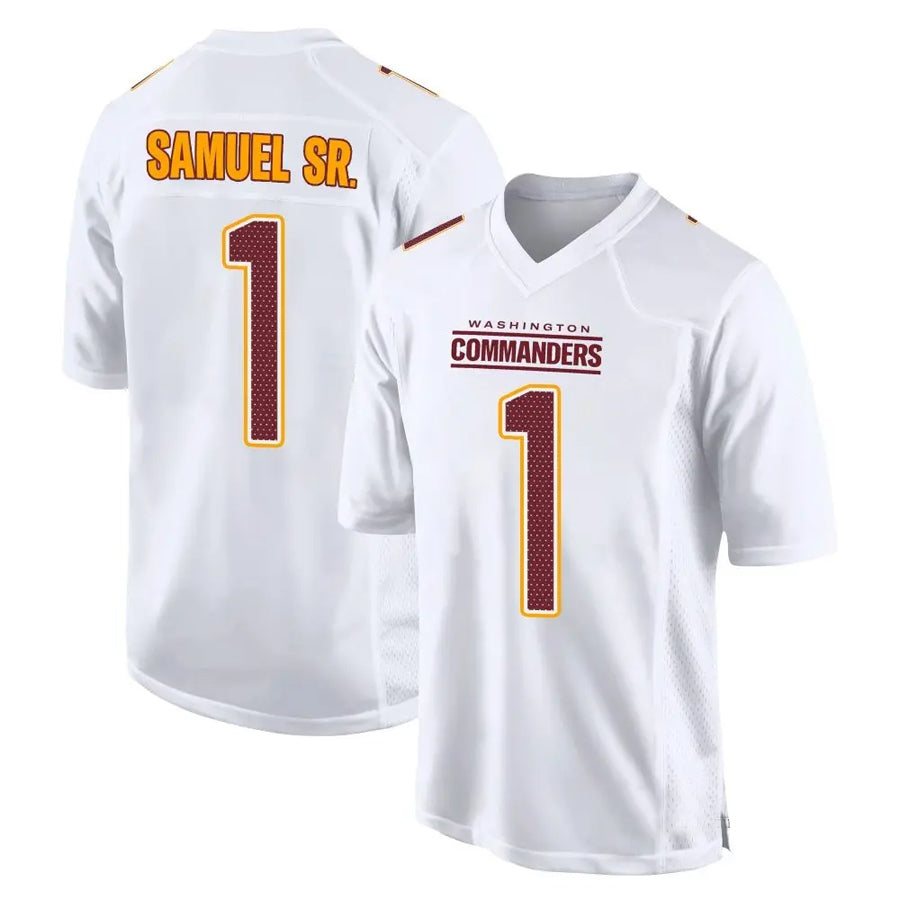 Tlead W.Commanders #1 Deebo Samuel Sr Player Tundra White Fashion Game Stitched Jerseys