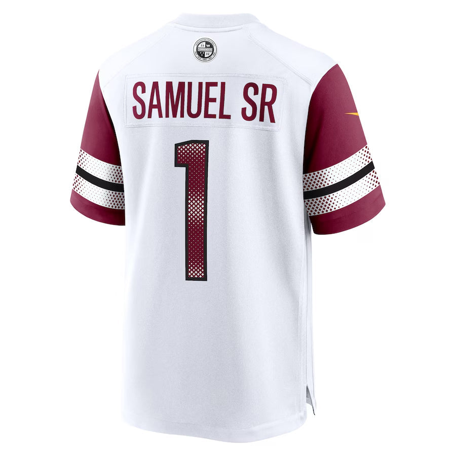 Tlead W.Commanders #1 Deebo Samuel Sr Player White Home Game Stitched Jerseys