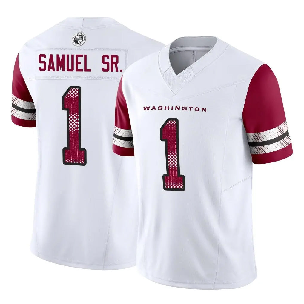Tlead W.Commanders #1 Deebo Samuel Sr Player White Vapor F.U.S.E. Limited Stitched Jerseys