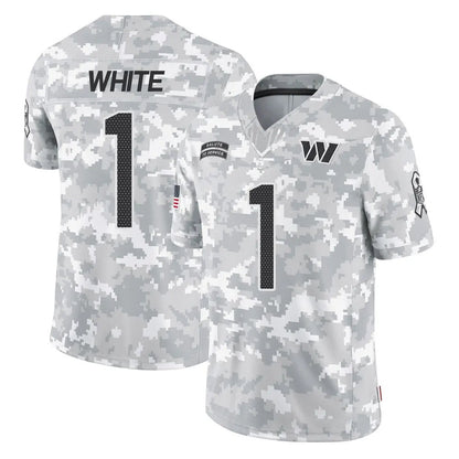 Tlead W.Commanders #1 Rachaad White Player Arctic Camo Limited Salute To Service Home Game Stitched Jerseys
