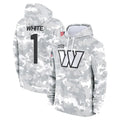 Tlead W.Commanders #1 Rachaad White Player Arctic Camo Limited Salute to Service Pullover Hoodies Game Stitched Jerseys