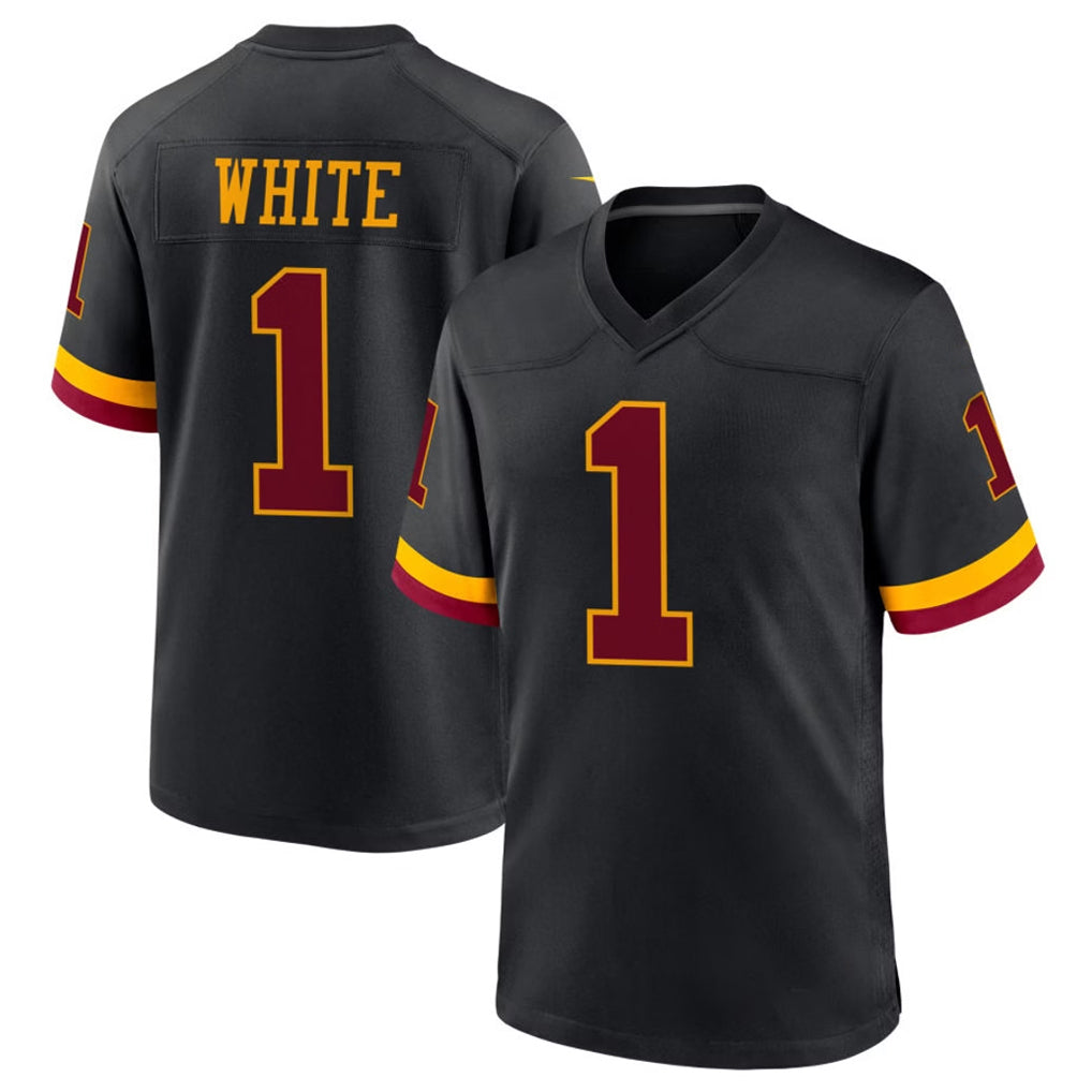 Tlead W.Commanders #1 Rachaad White Player Black Limited Home Game Stitched Jerseys