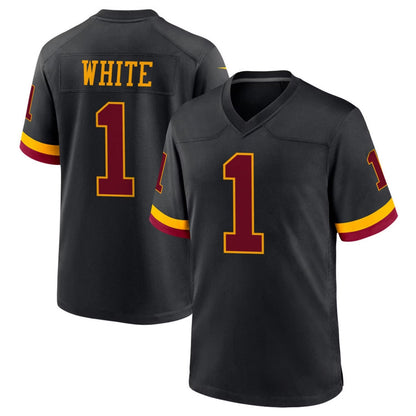 Tlead W.Commanders #1 Rachaad White Player Black Limited Home Game Stitched Jerseys