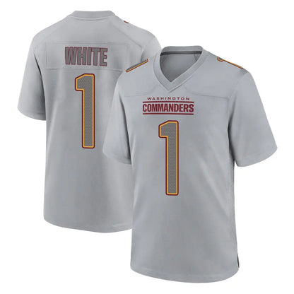 Tlead W.Commanders #1 Rachaad White Player Gray Atmosphere Fashion Home Game Stitched Jerseys