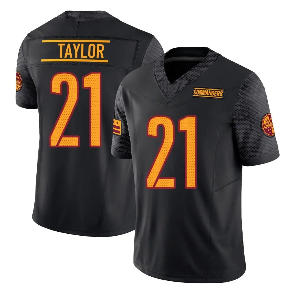 Tlead W.Commanders #21 Sean Taylor Player Black Vapor F.U.S.E. Limited Stitched Jerseys