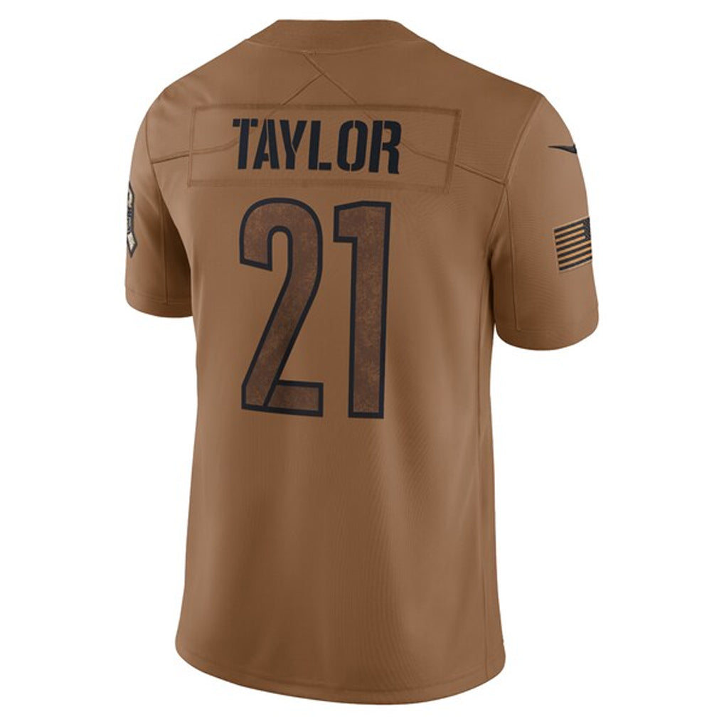 Tlead W.Commanders #21 Sean Taylor Player Brown Salute To Service Limited Stitched Jerseys