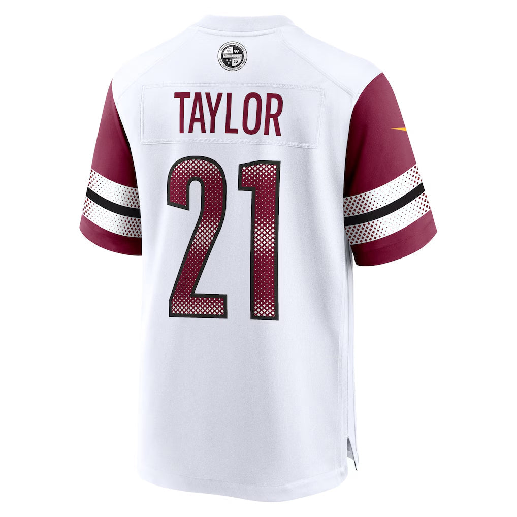 Tlead W.Commanders #21 Sean Taylor Player White Home Game Stitched Jerseys