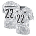 Tlead W.Commanders #22 Jacory Croskey-Merritt Player Arctic Camo Salute to Service Limited Stitched Jerseys